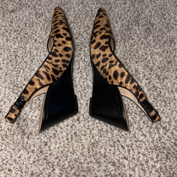 Cheetah print Franco Sarto cow skin sling backs. Worn once to small. - Picture 4 of 5